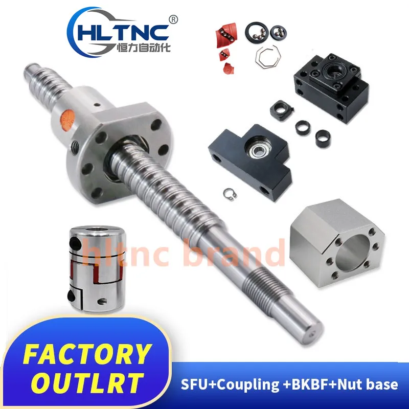 

1 pc ballscrew sfu2005 -1500mm including end process +1 set BK/BF 15+1 coupler 12mm *8mm+1 pc nut housing
