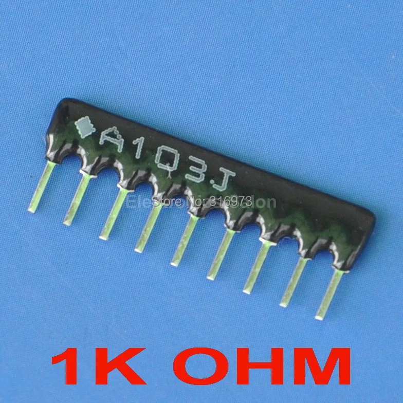 9x1K 2% SIL10-9 1K Widerstands-Netzw.100 St Arrays 100ppm 1/8W 1K 10pol. 9x1K 2% SIL10-9 1K Widerstands-Netzw.100 St Arrays 100ppm 1/8W 1K 10pol.