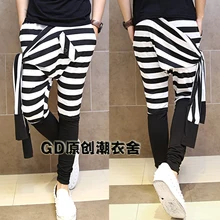 Новинка, мужской тренд, индивидуальный костюм хип-хоп, повседневные штаны, шаровары, обтягивающие штаны, мужские Висячие штаны, певица, костюмы