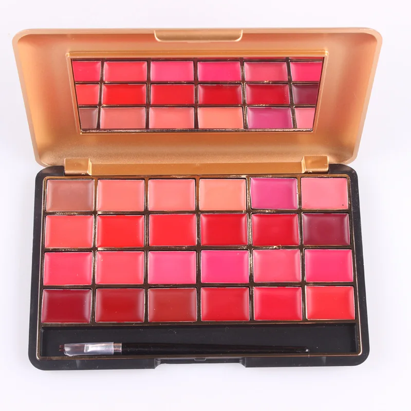 

by ems or dhl 100pcs Lip Gloss Palette Makeup Lipstick Palette Make up Pallete With Double Lip Liner with Lip Brush