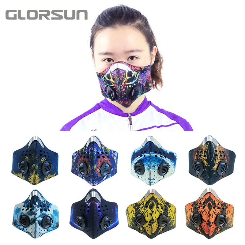 

GLORSUN air pollution mask custom neoprene motorcycle bike cycling sports dust anti smog n99 anti odor dust face shield mask