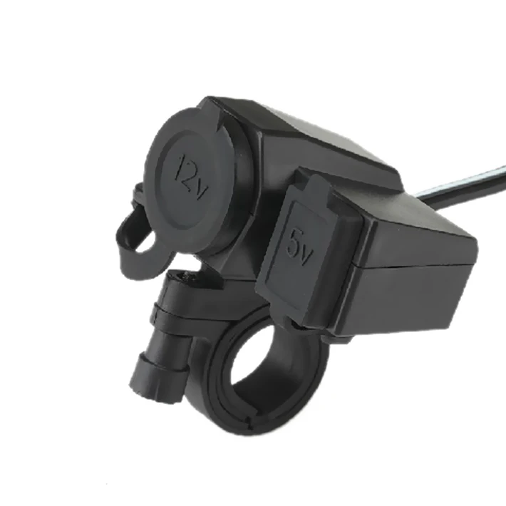 

New 12V Motorcycle Cigaretter Lighter 5V USB Power Port Integration Outlet Charger Socket Waterproof for Moto Motorbike