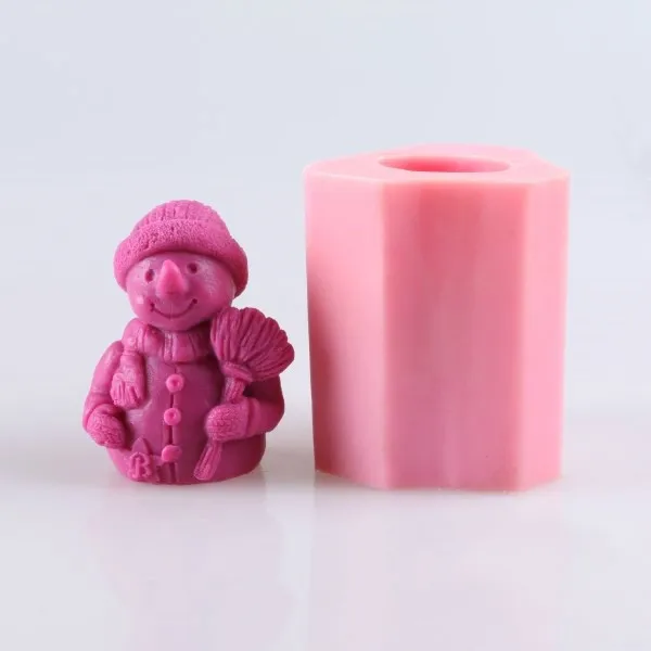 

Handmade soap mould / salt carving / DIY silicone mould food grade silicone Snow Man Craft Soap Making Molds