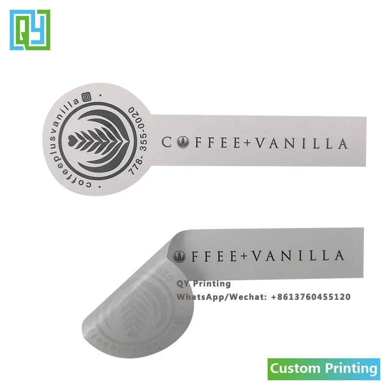 

1000pcs 35x100mm Free shipping customized printed sticker rectangle shape high quality paper label seal label