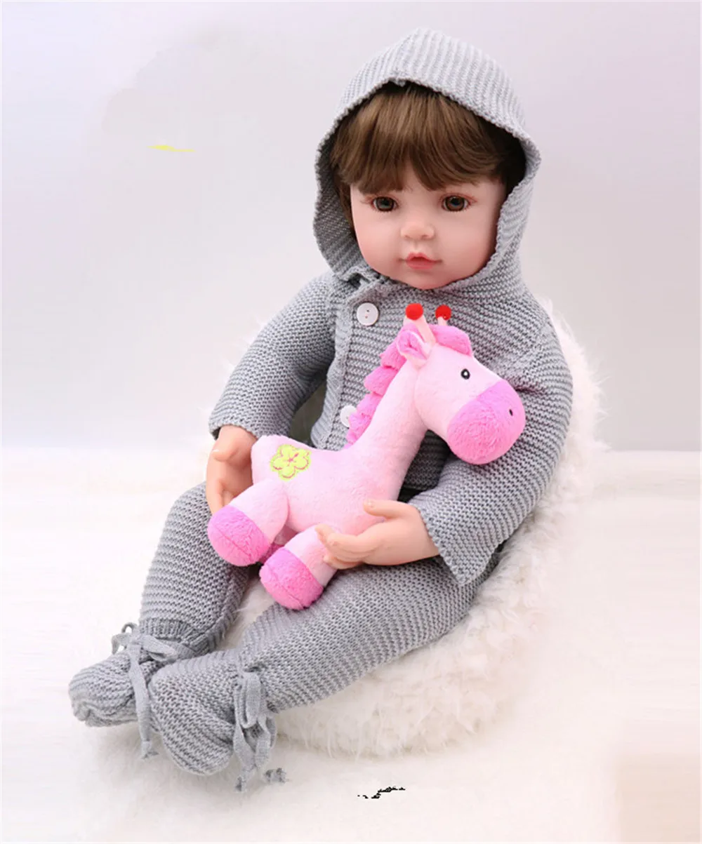 Brinquedos boneca Bebes reborn 24 "60 см виниловый силиконовый reborn baby куклы девочка малыш Кукла реборн с жирафом плюш