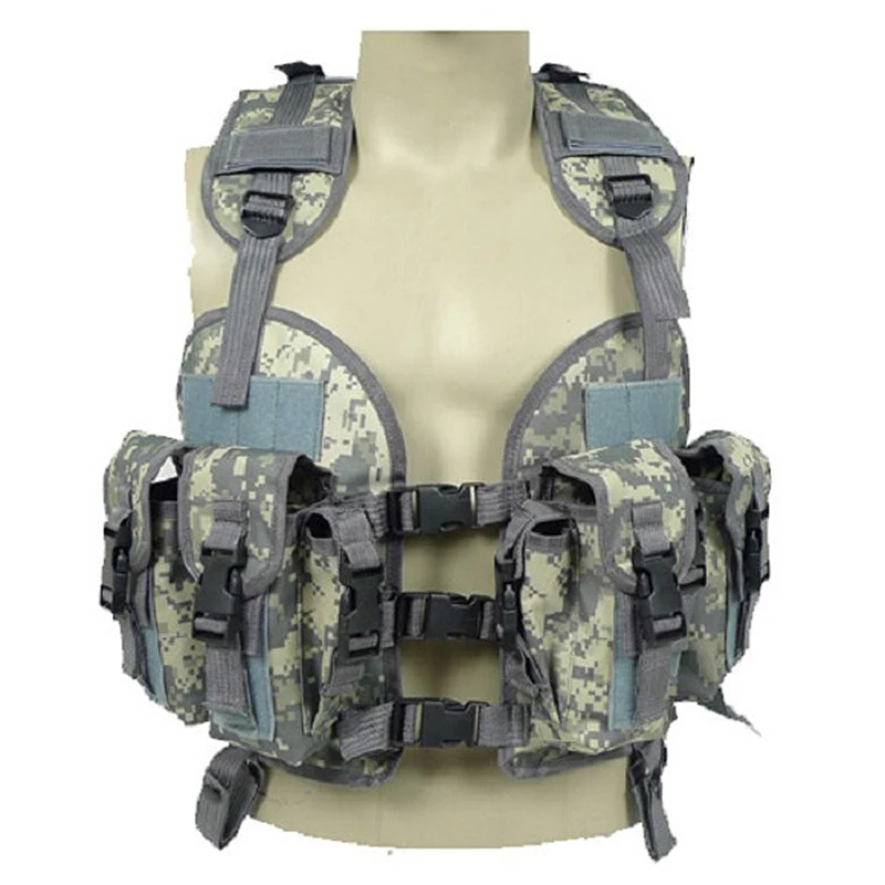 Tactical Vest Military Vests Woodland Camouflage Hunting Vest Tactical Uniform Armored Security Protection Print Tactical Vests