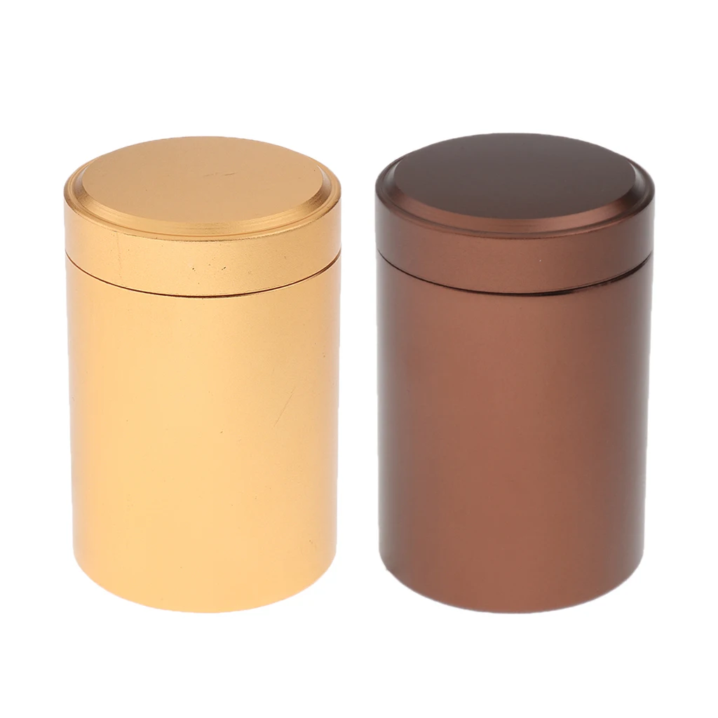 2pcs Aluminium Pill Fob Waterproof Capsule Match Case Battery Holder Outdoor Survival Storage Container Dry Box Tea Caddy