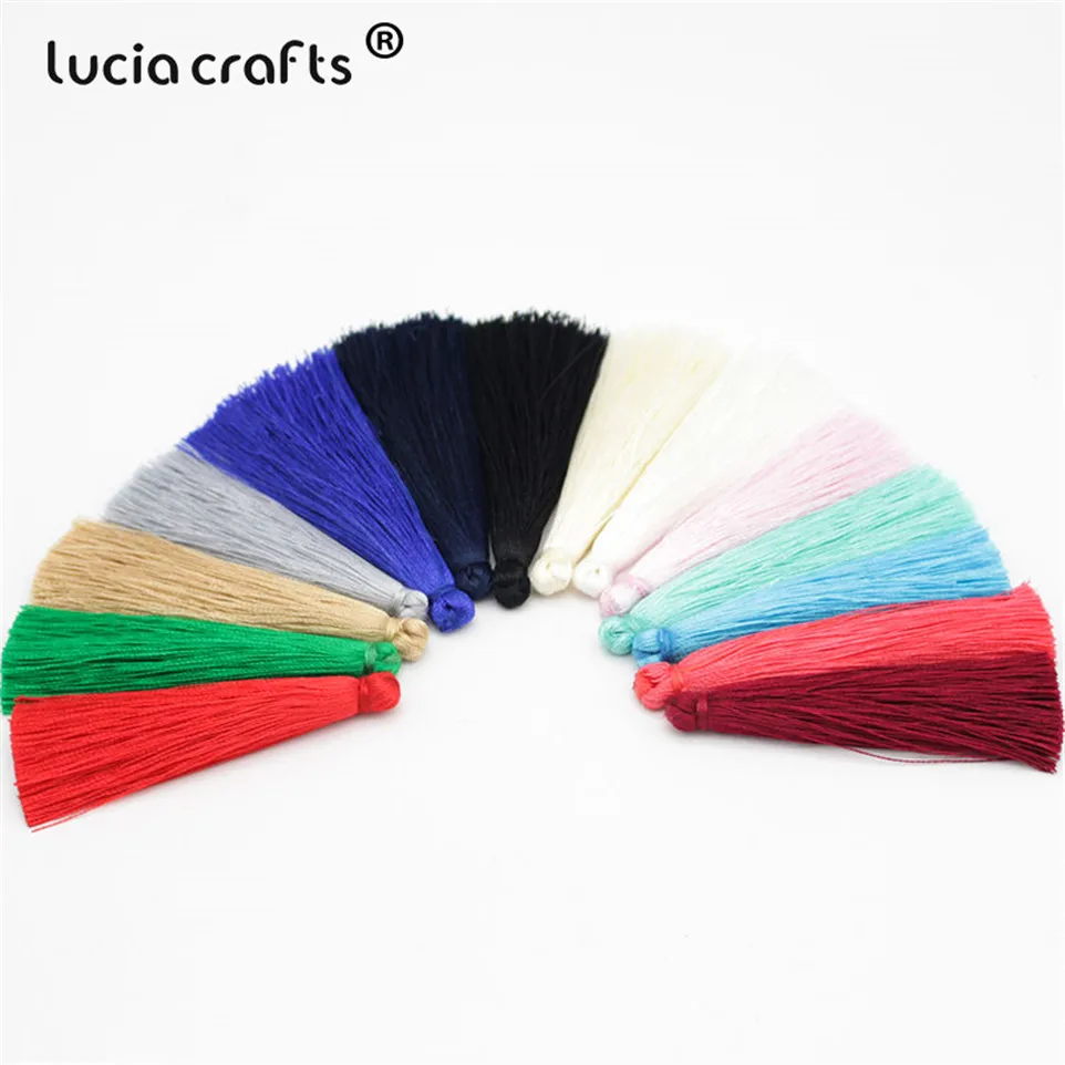 Lucia crafts 65 мм разные цвета на выбор вискозные кисточки серьги цепочка на свитер аксессуары DIY материалы 5 шт. I0102
