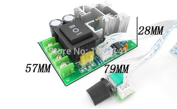 

5pcs/lot,NEW Reversing Switch 20A 1200W 12V 24V 36V 48V Forward Reverse Stop Three Gear PWM Control DC Speed Switch Regulator