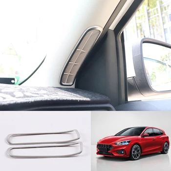 

For Ford Focus 2019 2020 Stainless Steel Matte Interior Front Pillar Air Vent Outlet Cover Trim 2pcs Car Styling