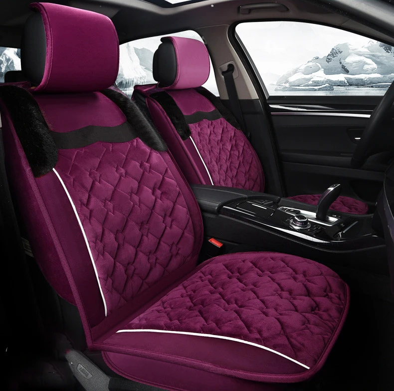 winter warm plush flocking seat cover 31