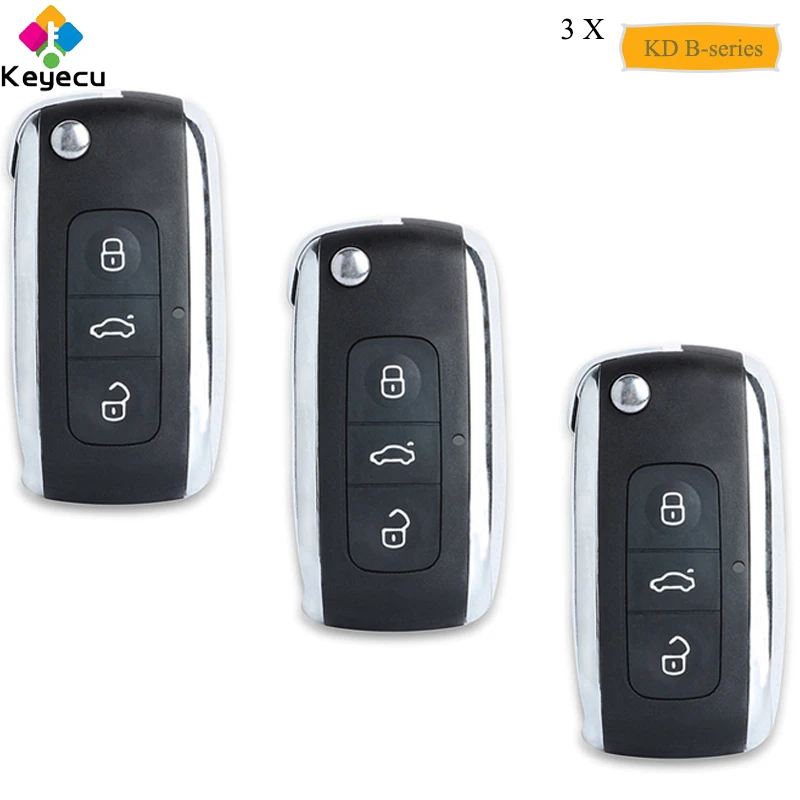 

KEYECU 3PCS/Lot Universal Remote B-Series for KD900 KD900+ URG200, KEYDIY B-Series Remote Car Key With 3 Buttons - FOB for B03