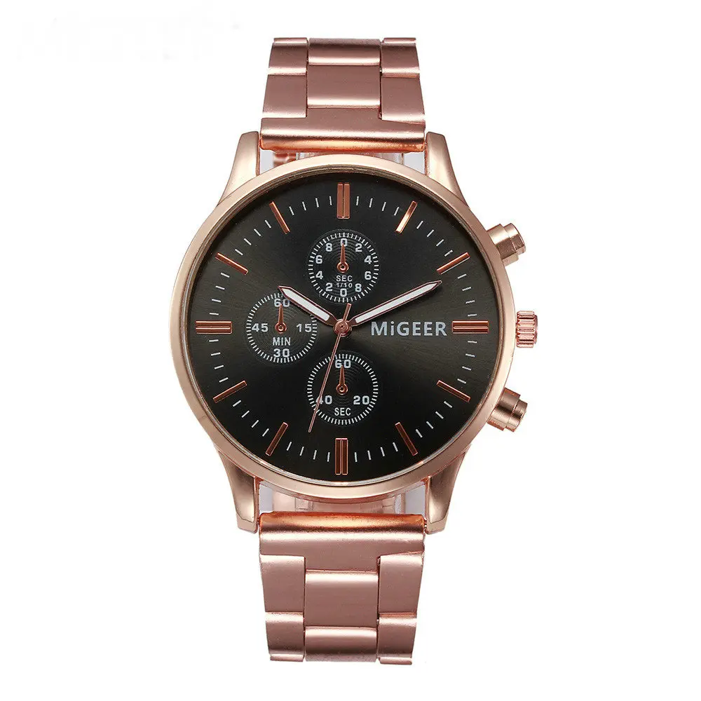 

Luxury Lover's Business RoseGold Watches Womens Quartz Analog Wrist Delicate Watch Clock Mens Watches Relogio Masculino Migeer