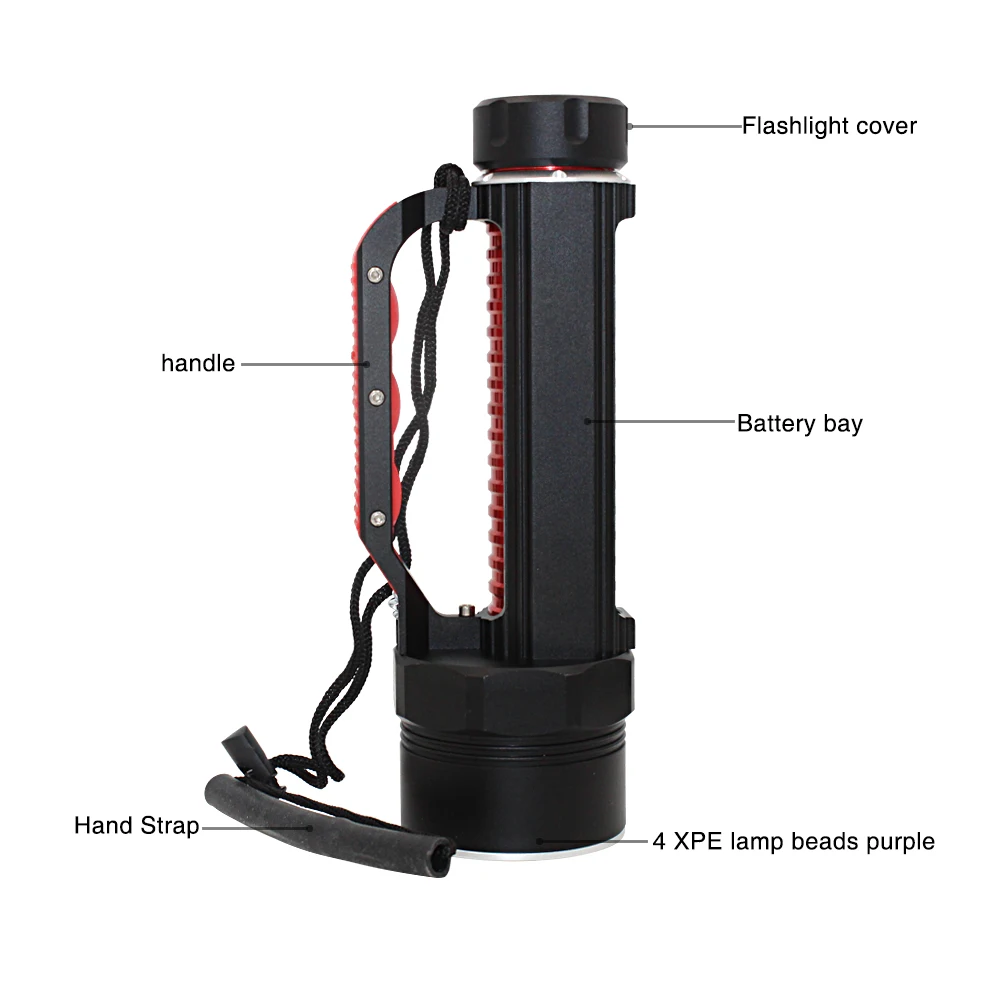 Uranusfire УФ-светильник 6 XPE светодиодный высококачественный УФ-Дайвинг Flashlgiht 395nm Светодиодный УФ-светильник фонарь лампа Водонепроницаемая ультрафиолетовая подводная лампа