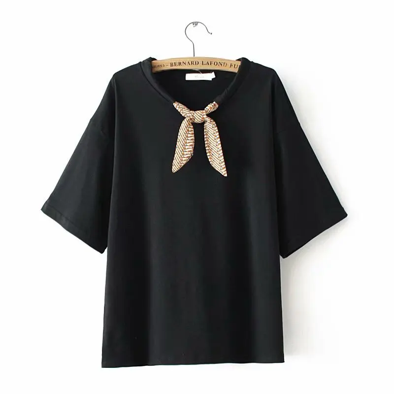 

New 2019 Spring Summer Women T Shirt Oversized Big Plus Size Half Sleeve Ladies Casual Solid Tee Shirts
