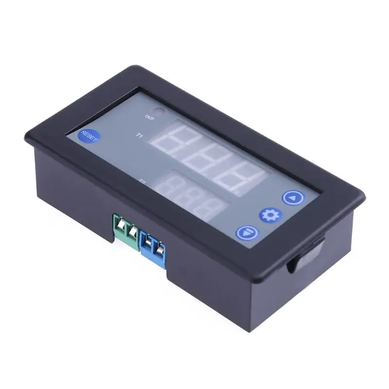 Mini DC 12V 10A Digital LED Dual Display Timing Delay Relay Module Cycle 0-999h Timer Professional Smart Home Accessory 12v timing delay timer relay module digital led dual display cycle 0 999 hours for cycle intermittent timing mayitr