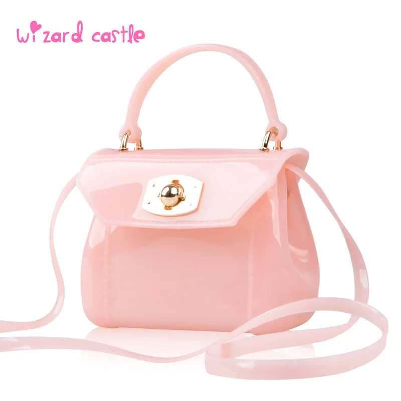 2017 fairy castle Korean version of girl's slant bag candy jelly bag
