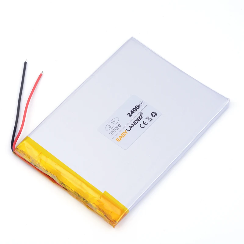 

3.7v lithium ion rechargeable battery 367090 2400mAh For PDA Tablet PCs Digital Products