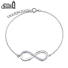 Effie queen Мода Femme простой дизайн счастливые цифры 8 знак бесконечности браслет Женские аксессуары подарок для девочек DB41