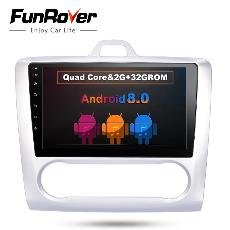 

FUNROVER 9" Android 8.0 2 din Car dvd radio stereo GPS Player For Ford focus auto control wifi Radio BT navigation usb FM no dvd