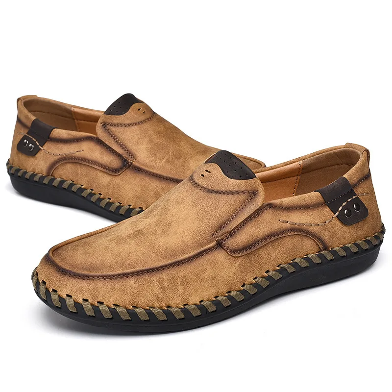

Business men shoes big size 39-48 Men's Shoes casual leather men loafers Fashion Handmade Breathable Large Breathable Waterproof