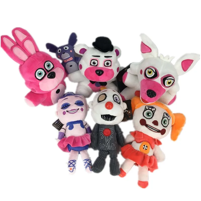

6pcs 20cm FNAF Five Nights At Freddy's Sister Location Plush Toys FNAF Funtime Freddy Foxy Ennard Plush Toy stuffed Dolls child