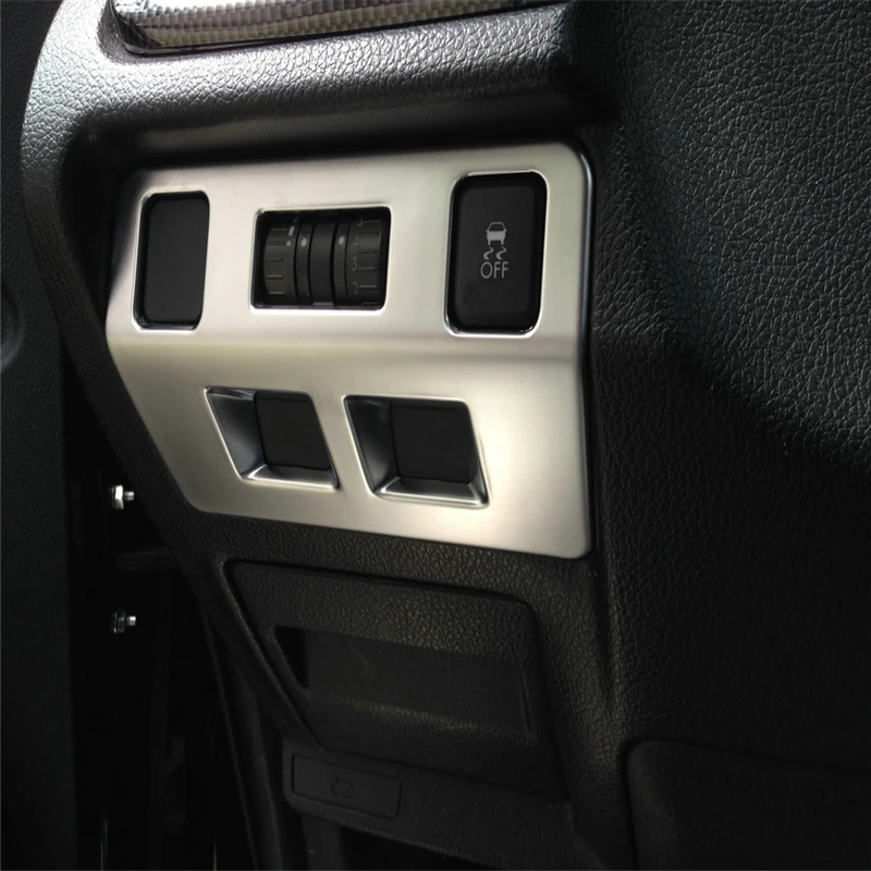 

WELKINRY car auto cover For Subaru XV 2013 2014 2015 2016 ABS chrome front head lamp light headlamp switch knob button trim