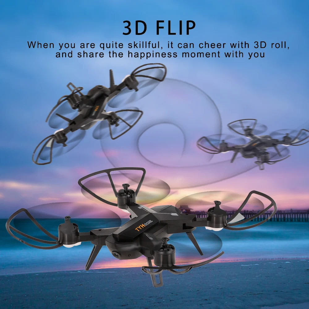 Flytec TY-T5 складной 2.0MP Камера Карманный Дрон для селфи Радиоуправляемый квадрокоптер WiFi fpv 6-Axis Gyro удержания высоты без головки, RC Квадрокоптер, Дрон