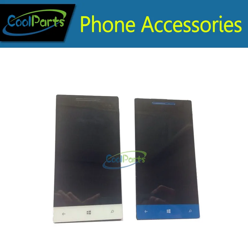 

1PC/Lot Blue And White Color LCD Display and Touch Digitizer Screen With Frame For HTC Windows Phone 8S A620E Free Shipping