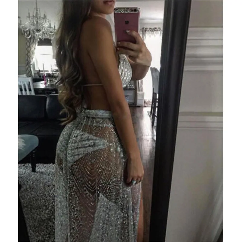 Женские ванный комплект кружево крючком бикини Cover Up пляжный купальник платье|dress