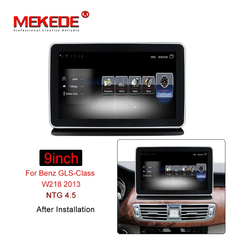 Excellent MEKEDE 4G LTE 9inch Car audio radio DVD player for Benz CLS class W218 2011-2013 with gps navigation radio wifi BT 3+32G 1