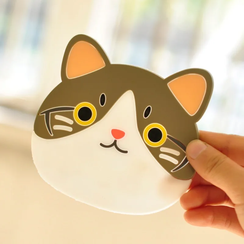 Cartoon Cat Table Mats Silicone Placemat Mug Tableware Tea Cup Mat