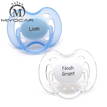 

MIYOCAR 2 pcs personalized any name pacifiers Two monogram pacifiers baby pacifier dummy baby boy gift baby shower gift