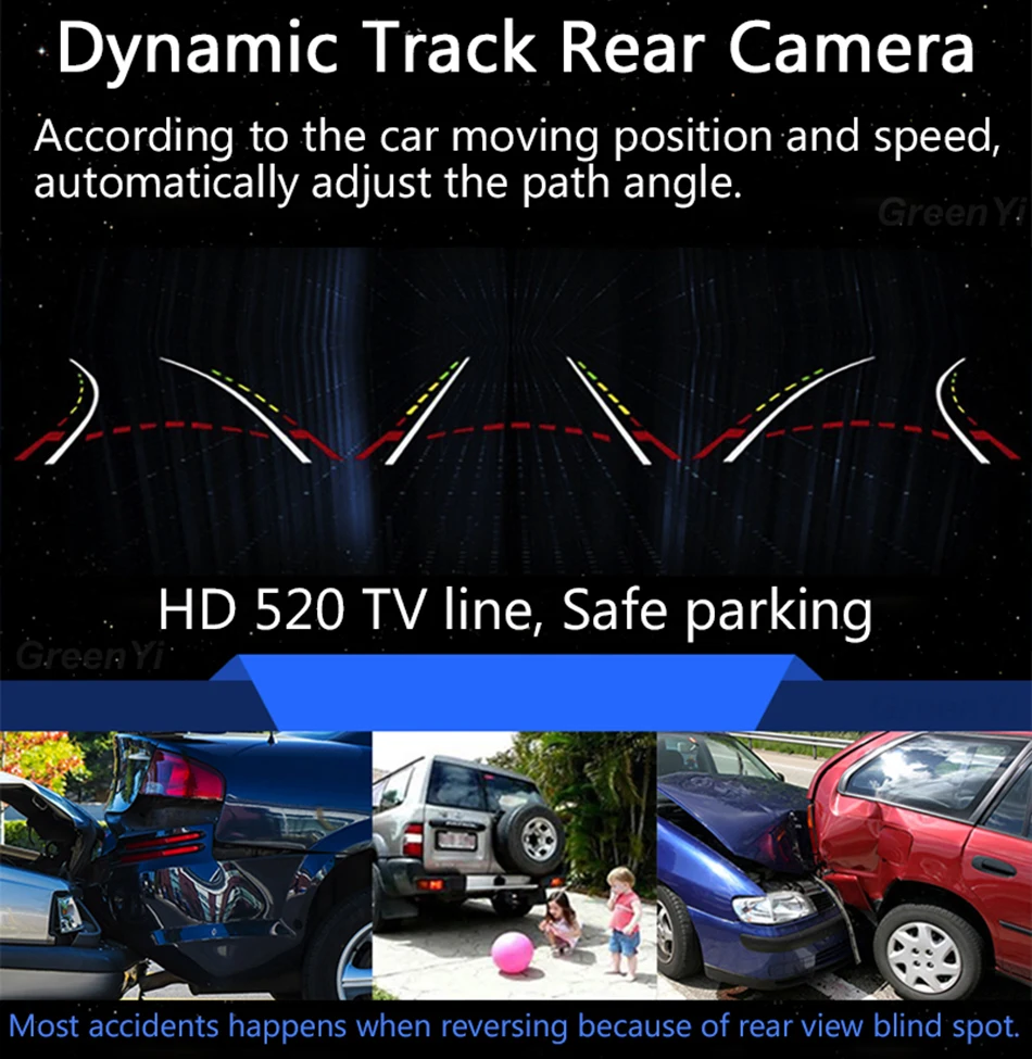 GreenYi траектория автомобиля заднего вида камера заднего вида для Toyota Corolla Auris Avensis T25 T27 2011 2012 2013 Резервное копирование Парковочная камера