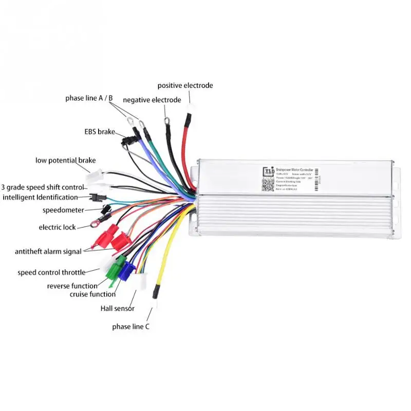 Flash Deal 60V 1500W 18 Tube Brushless Electric Bicycle Controller Motor E-bike DIY Conversion Parts for Electric Vehicle Scooter 1