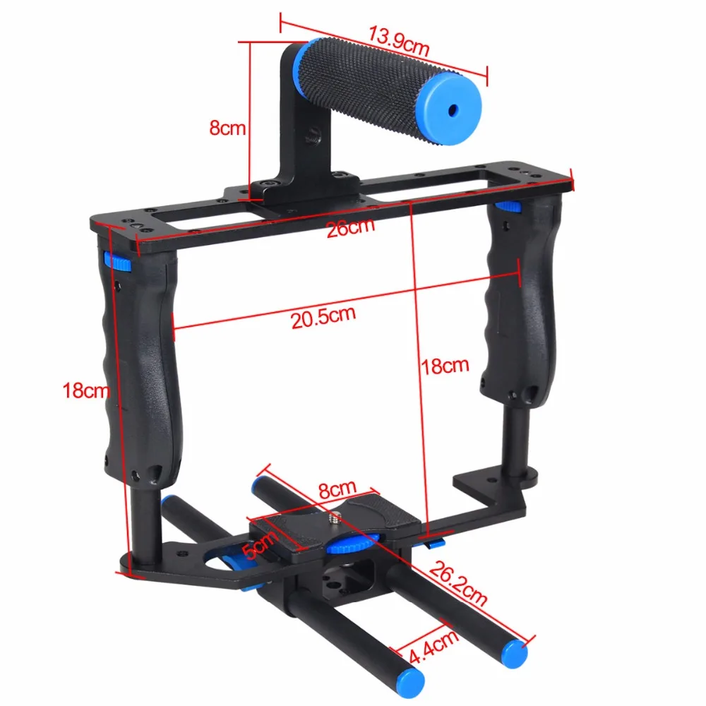 bilder für YELANGU C2 Aluminiumlegierung Professionelle DSLR Kamera Käfig SLR Video Käfig kit mit top handgriff für canon 5d mark ii/5d mark III bilder für YELANGU C2 Aluminiumlegierung Professionelle DSLR Kamera Käfig SLR Video Käfig kit mit top handgriff für canon 5d mark ii/5d mark III