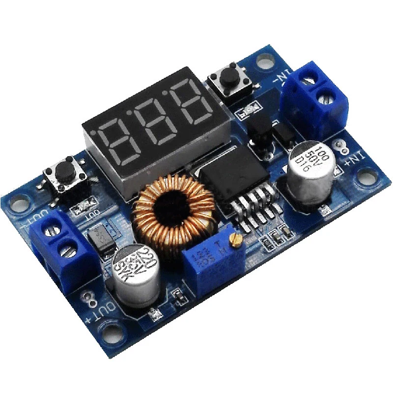 

Module XL4015E 5A high power 75W DC-DC adjustable buck module far more than 2596 with voltage display