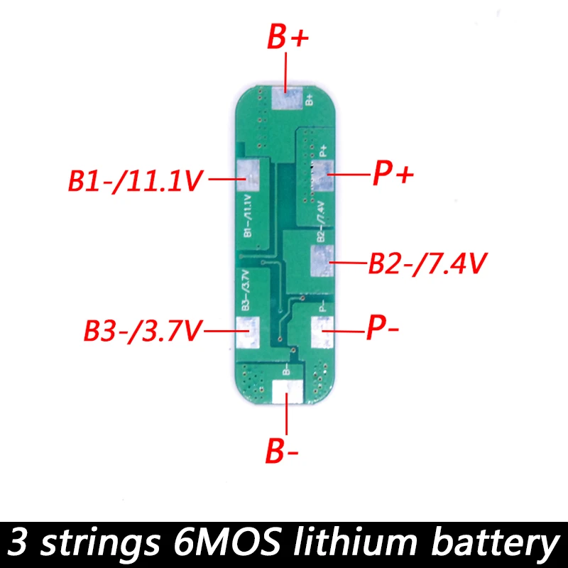 

Circuit board LiitoKala 3 S 12 V 18650 10A BMS lithium protection board 10.8 V 11.1 V 12.6 V lithium-ion battery protection