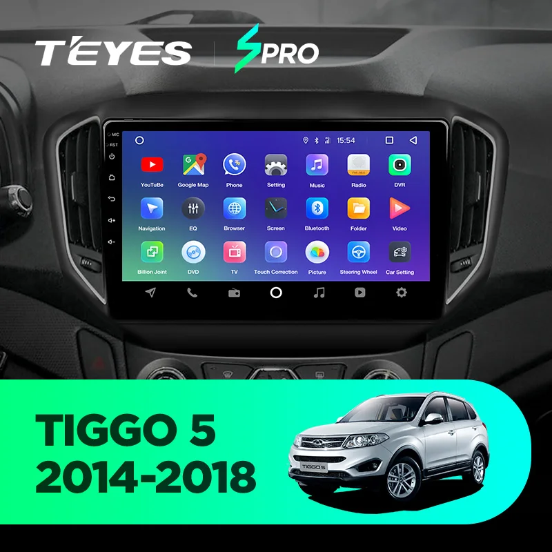 TEYES SPRO для Chery Tiggo 5- автомобильный Радио Мультимедиа Видео плеер навигация gps Android 8,1 аксессуары седан без dvd 2 d