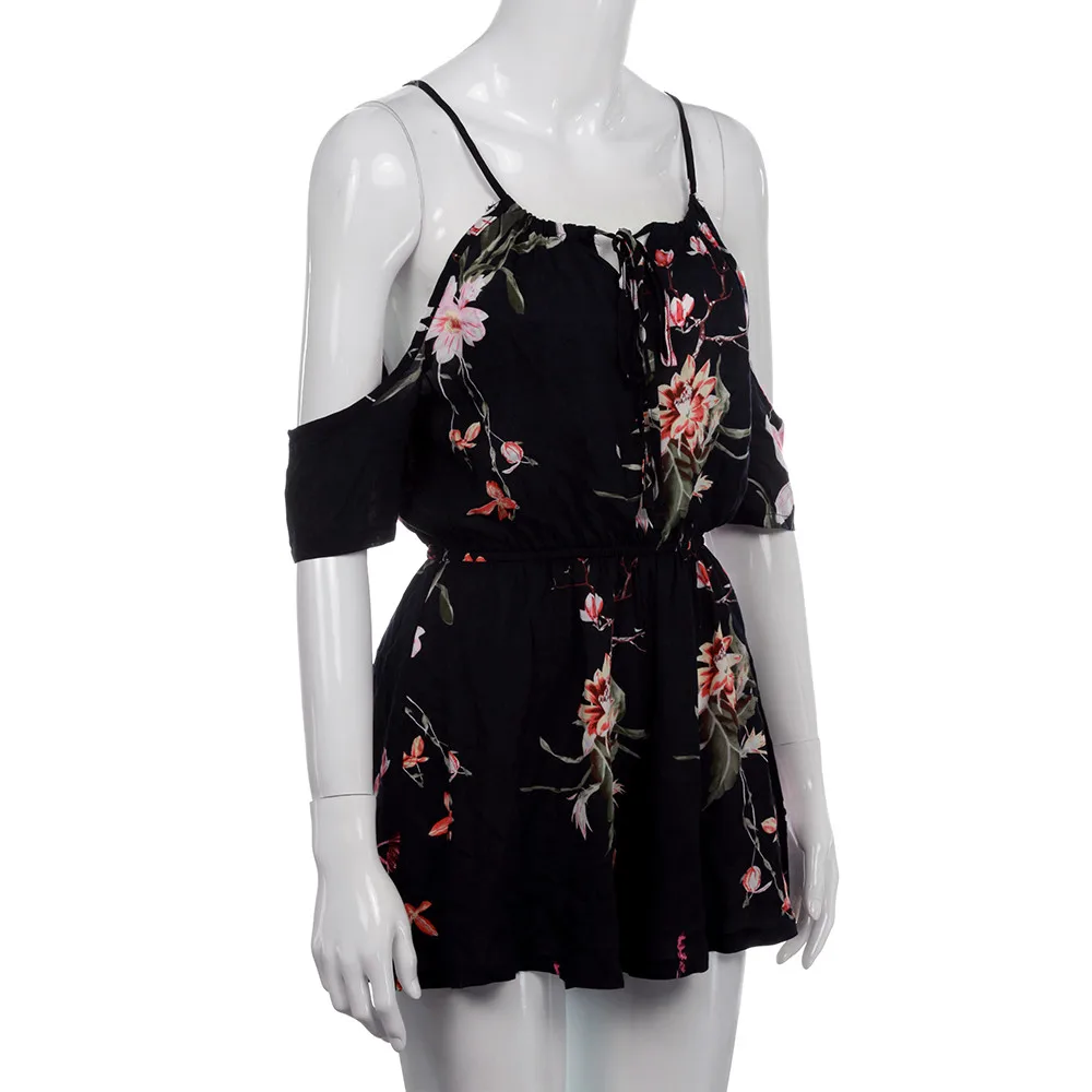 Women Casual Playsuit Floral Print Ladies Off shoulder Jumpsuit Romper Summer Floral Playsuit Women Casual Playsuit Floral Print Ladies Off shoulder Jumpsuit Romper Summer Floral Playsuit