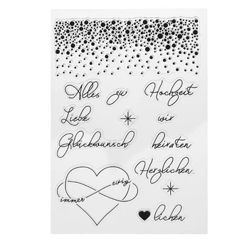 

Starry Heart DIY Silicone Clear Stamp Cling Seal Scrapbook Embossing Album Decor