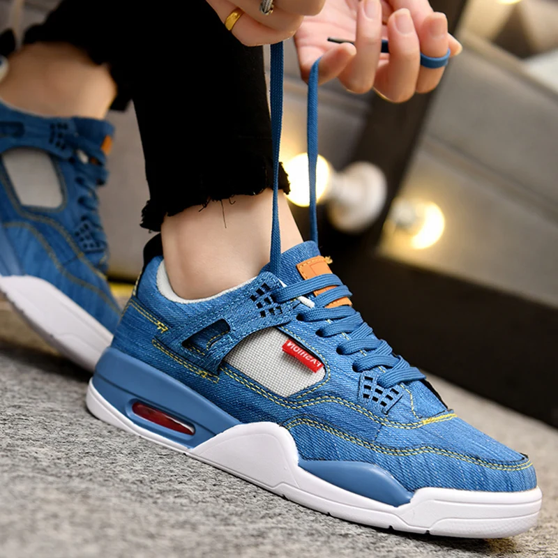Denim Air Cushion Men's Shoes Sports and Leisure Pure Canvas Shoes Lovers Casual Shoes Large Size Men's Shoe 46 Denim Air Cushion Men's Shoes Sports and Leisure Pure Canvas Shoes Lovers Casual Shoes Large Size Men's Shoe 46