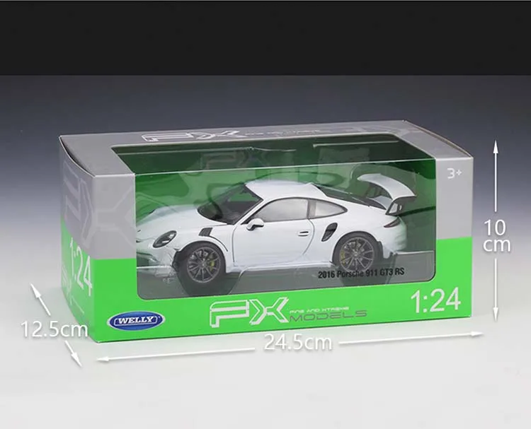 Welly 1:24 Масштаб 911 GT3 RS спортивный автомобиль литой под давлением металлический игрушечный гоночный автомобиль для детей игрушки подарок оригинальная коробка