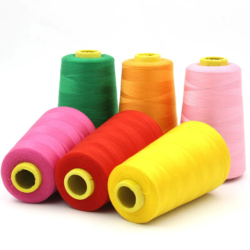 

Wholesale Black White Red 24colors High Quality 3000yd/pcs Spool Cotton Thread for Family Sewing Accessories