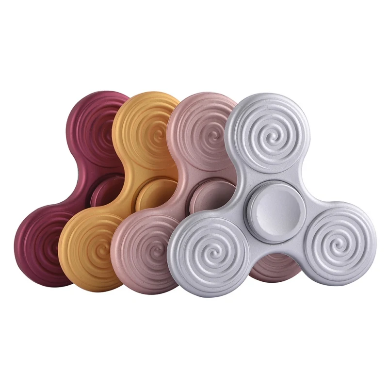 

2017 Silicon Fidget Spinner Spiral Pattern Hand Spinner Rose Gold Anti Stress Toys
