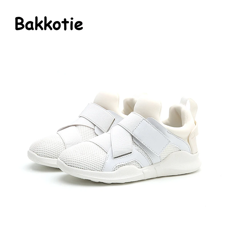 

Bakkotie 2017 New Autumn Baby Boy Sport White Shoe Kid Brand Leisure Sneaker Anti-kick Breathable Girl Shoe Black Child Pink