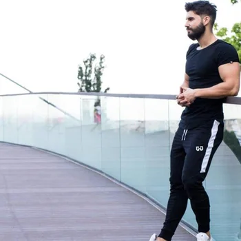 

Men's Fashion New Sports Slim Feet Pants Fitness Jogger Sports Pants Trend New Casual Cotton Trousers 2018 Autumn Winter Men