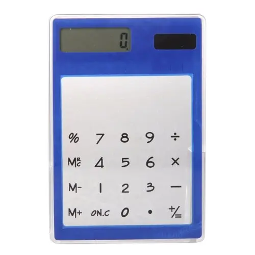 GTFS Blue transparent touch screen eight solar font b calculator b font