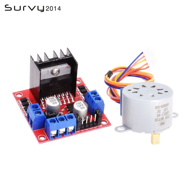 Electric Step Motor Valve Gear Stepper Motor DC 12V 4 Phase Step Motor Reduction Step Motor Gear w/ 5 Lines Cable 28BYJ-4
