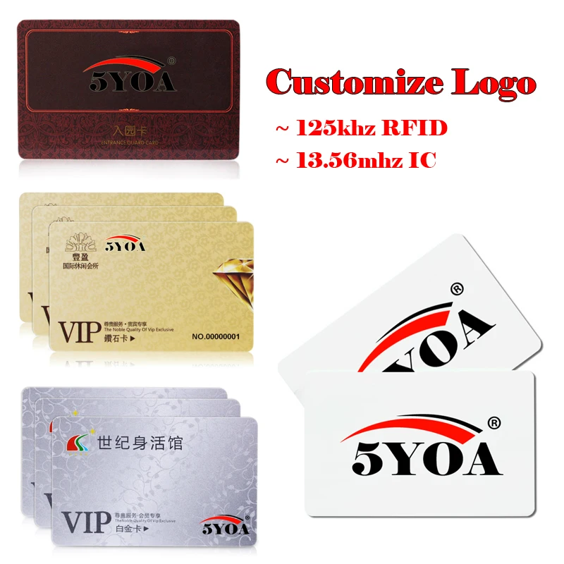 Индивидуальный дизайн логотипа печать Φ VIP идентификатор RFID 125 кГц EM4100 карта 13 56
